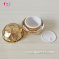 Ball Shape Acrylic Cream Jar with Diamond Surface